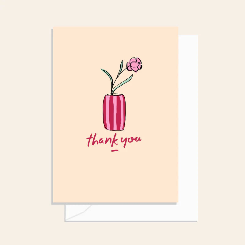Thank You Cherry Vase Card
