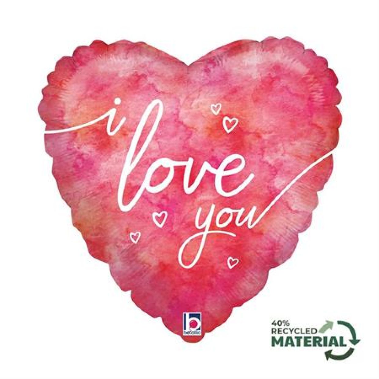 Foil Balloon Watercolour I Love You