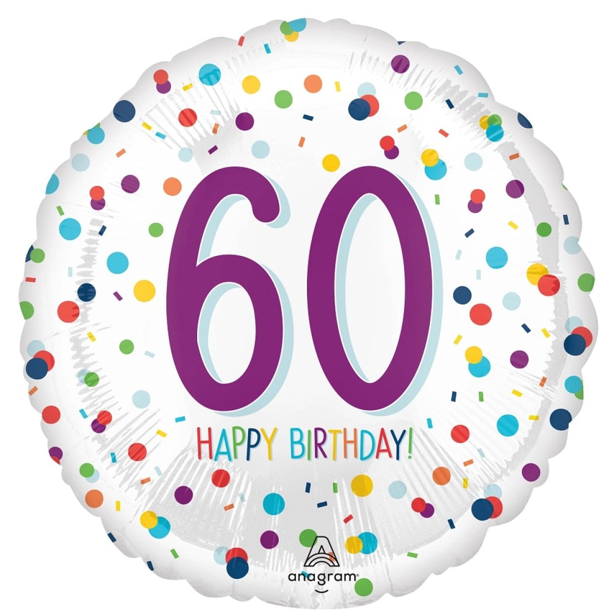 Foil Balloon Confetti 60th