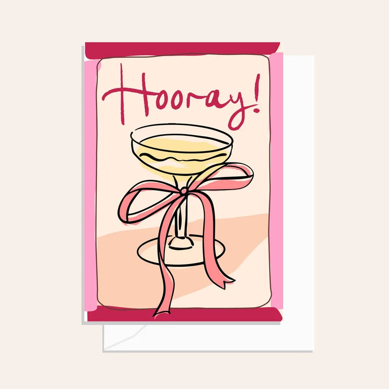 Sip Sip Hooray Cherry Greeting Card