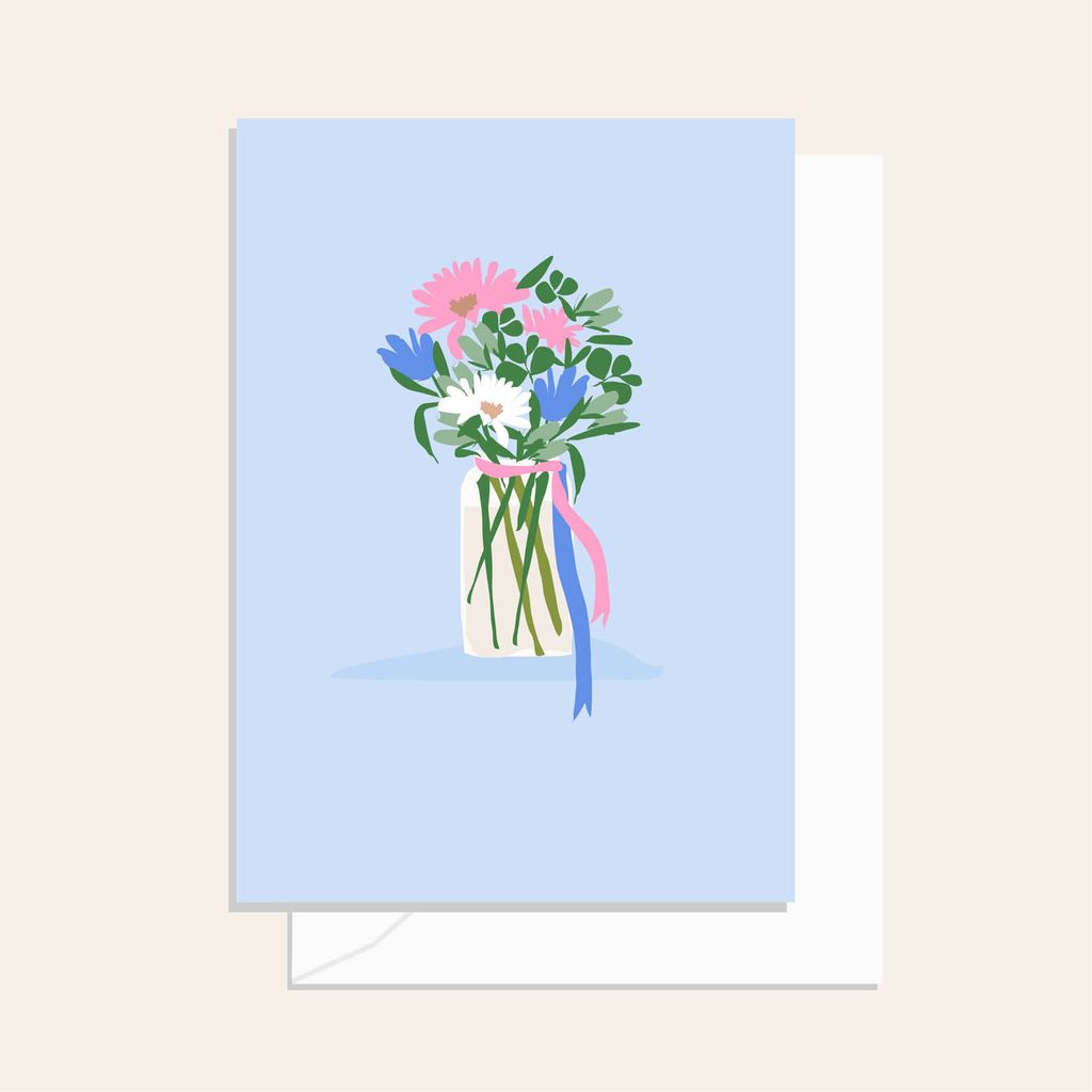 Posy Sky Blue Card