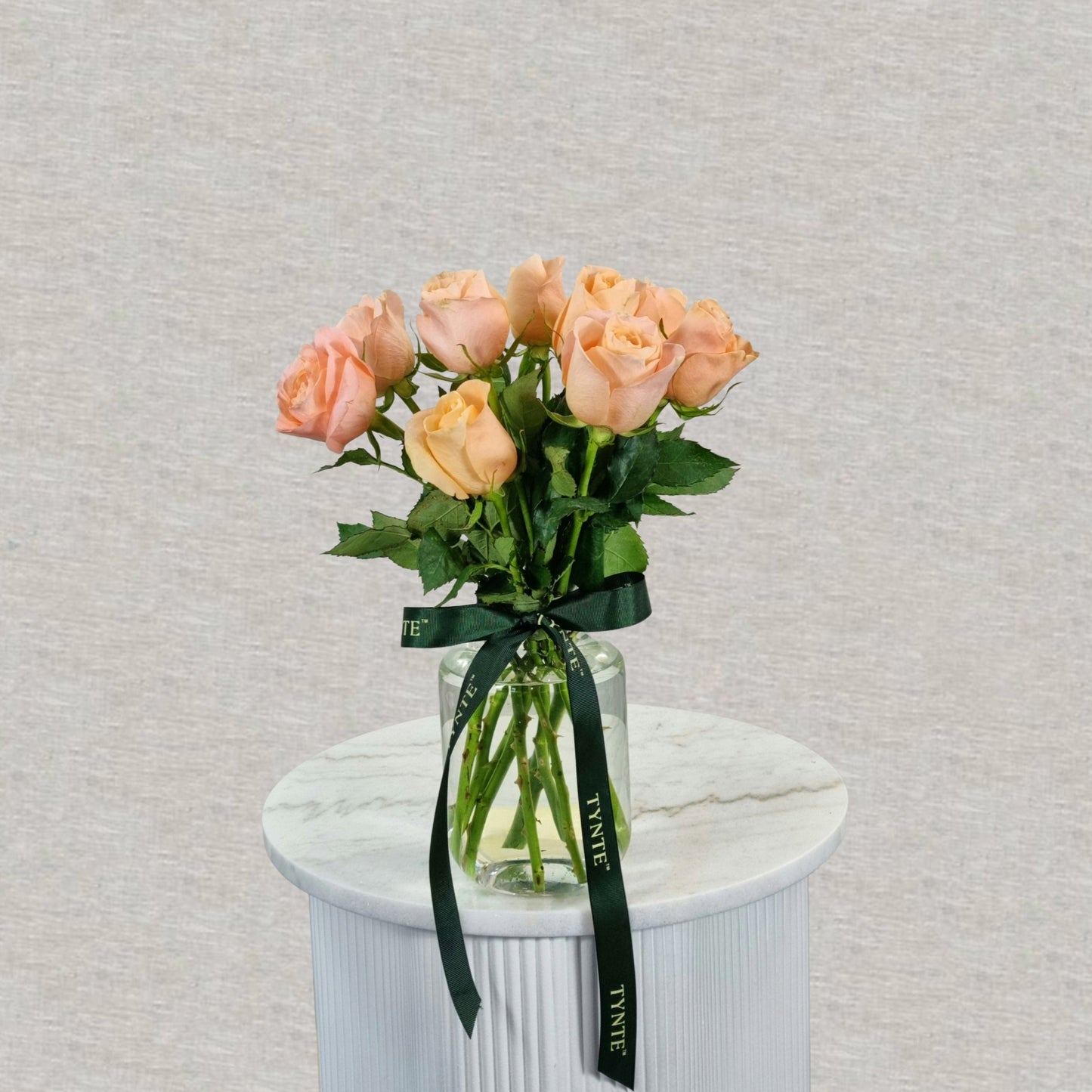 Peach Fuzz Rose Vase