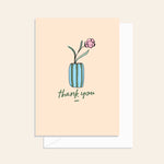 Thank You Blue Vase Card