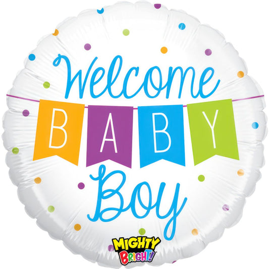 Foil Balloon Banner Baby Boy
