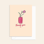 Thank You Cherry Vase Card