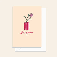 Thank You Cherry Vase Card