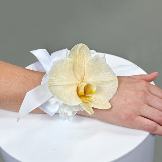 Peach Phalaenopsis Wrist Corsage