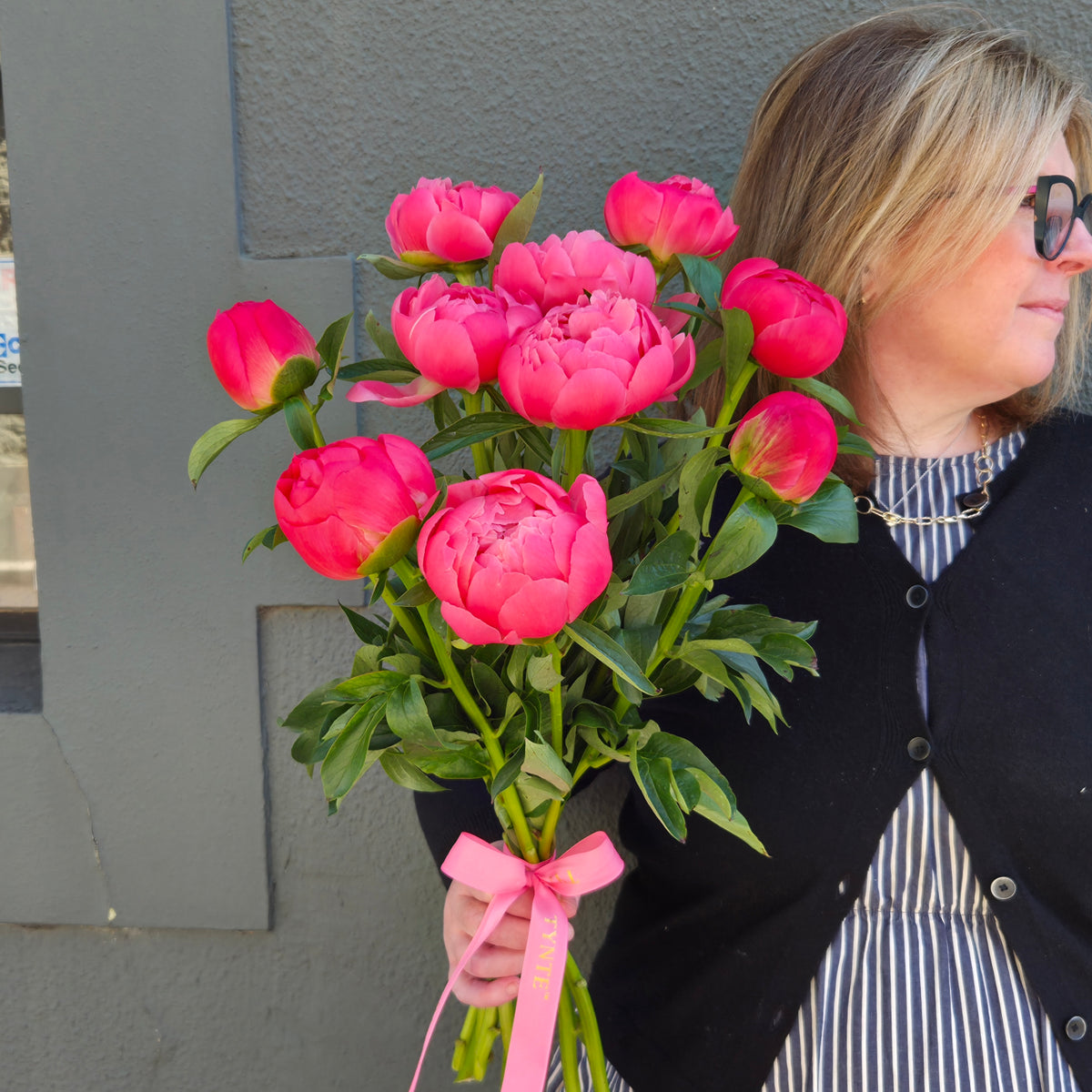 Premium Coral Charm Peonies - 10 Stem Bouquet