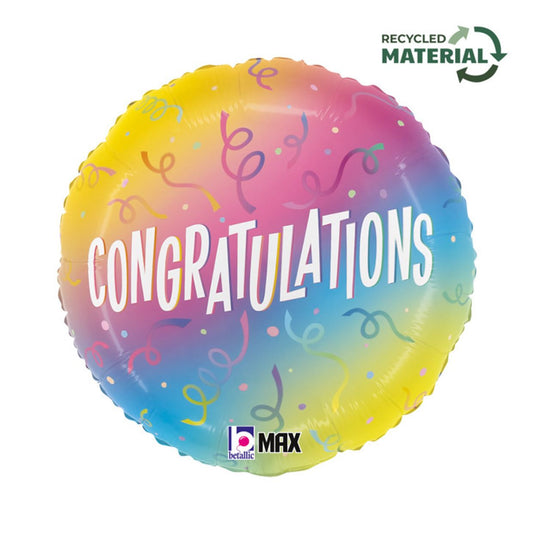 Foil Balloon Congratulations Ombre