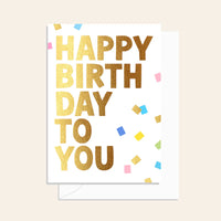 Birthday Confetti Gold Card