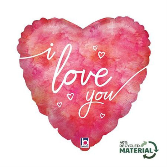 Foil Balloon Watercolour I Love You