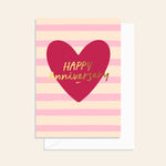 Happy Anniversary Heart Cherry Card
