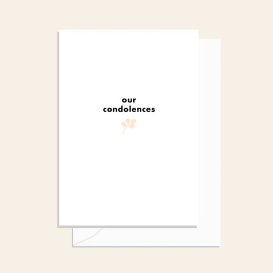 Our Condolences Leaf Card