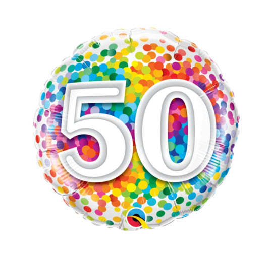 Foil Balloon 50th Birthday