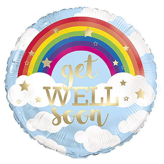 Foil Balloon Get Well Rainbow
