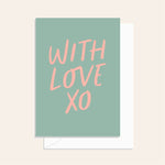 With Love xo Script Card