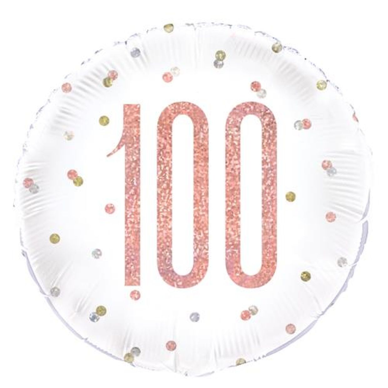 Foil Balloon 100th Birthday Rose Gold