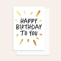 Sparkler Birthday Black Card