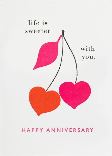Happy Anniversary Cherries Card