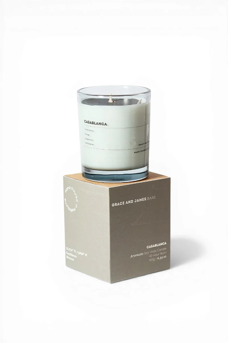 Grace And James BARE Casablanca Candle 180g
