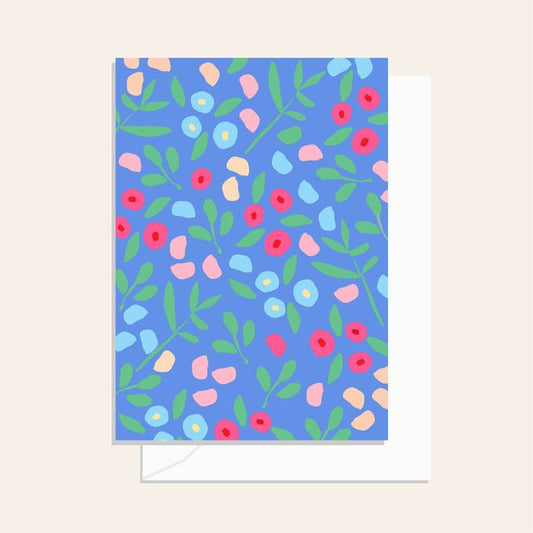Garden Cobalt Card
