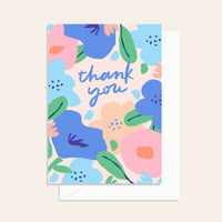 Neon Bloom Thank You Card