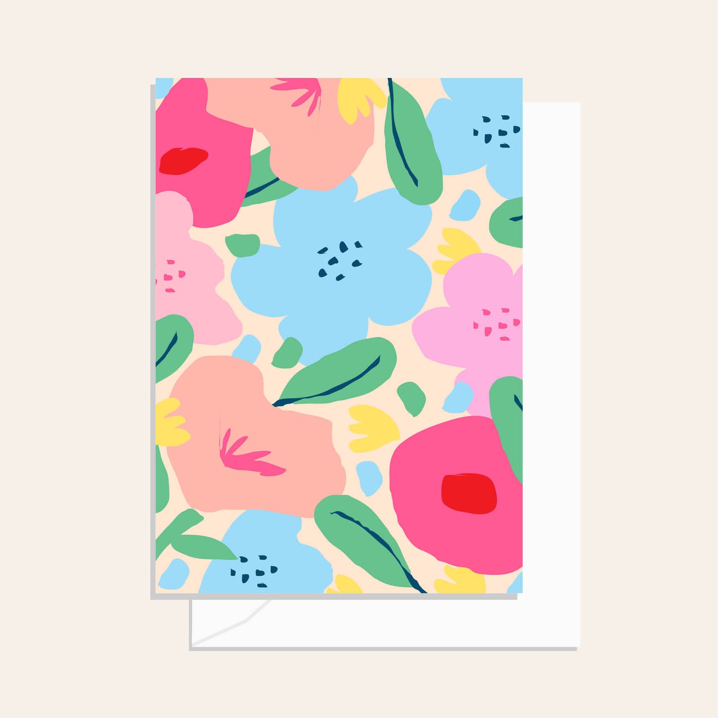 Neon Bloom Pink Card
