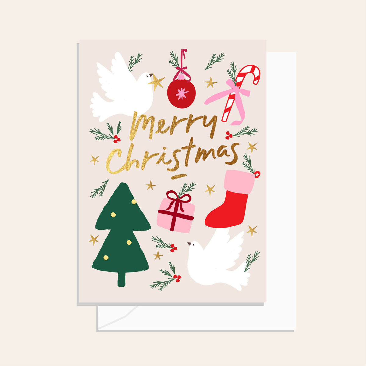 Natural Merry Christmas Card