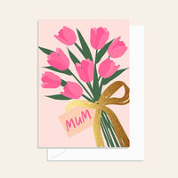 Mum Flower Bunch Card