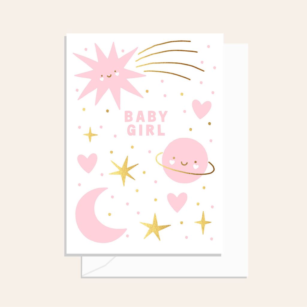 Starry Night Girl Card