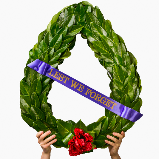 Large Chaplet with Ribbon and Remembrance Poppies