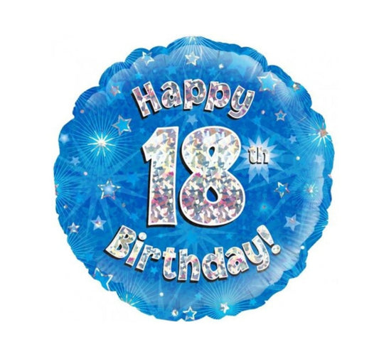 Foil Balloon 18th Blue