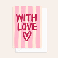Brushy With Love Stripe Card