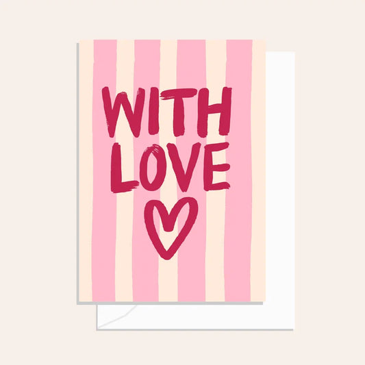 Brushy With Love Stripe Card