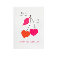 Happy Anniversary Cherries Card