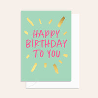 Sparkler Birthday Mint Card