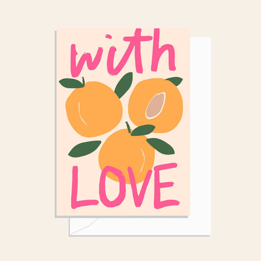 With Love Peaches Card