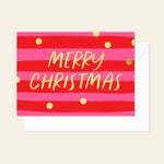 Merry Christmas Stripe Card