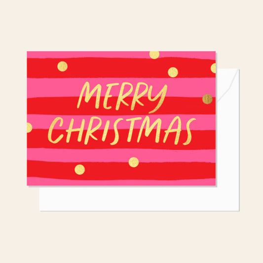 Merry Christmas Stripe Card