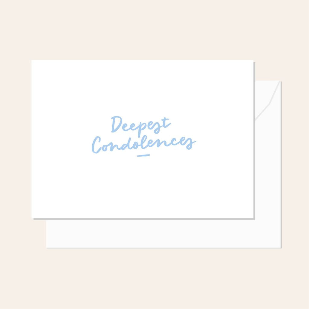Deepest Condolences Script Card