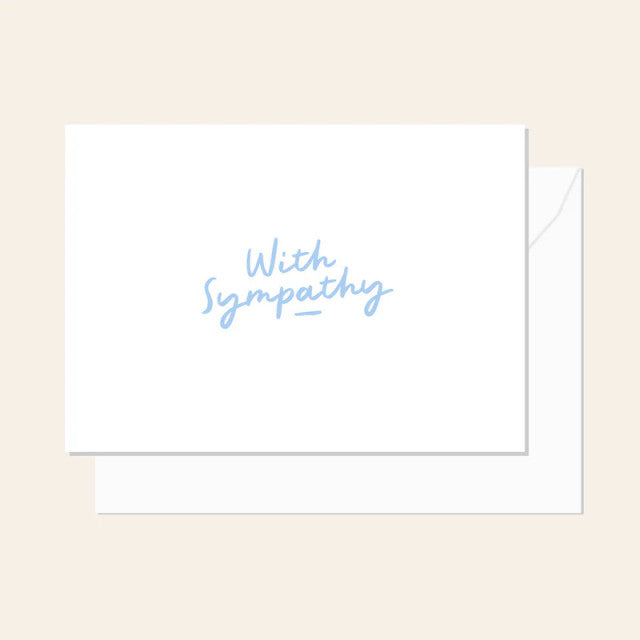 With Sympathy Script Card