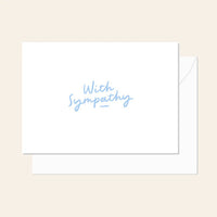 With Sympathy Script Card