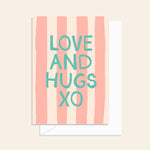 Beach Club Love + Hugs Stripe Card