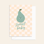 Sweet Baby Check Pear Card