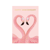 Happy Anniversary Flamingoes Card