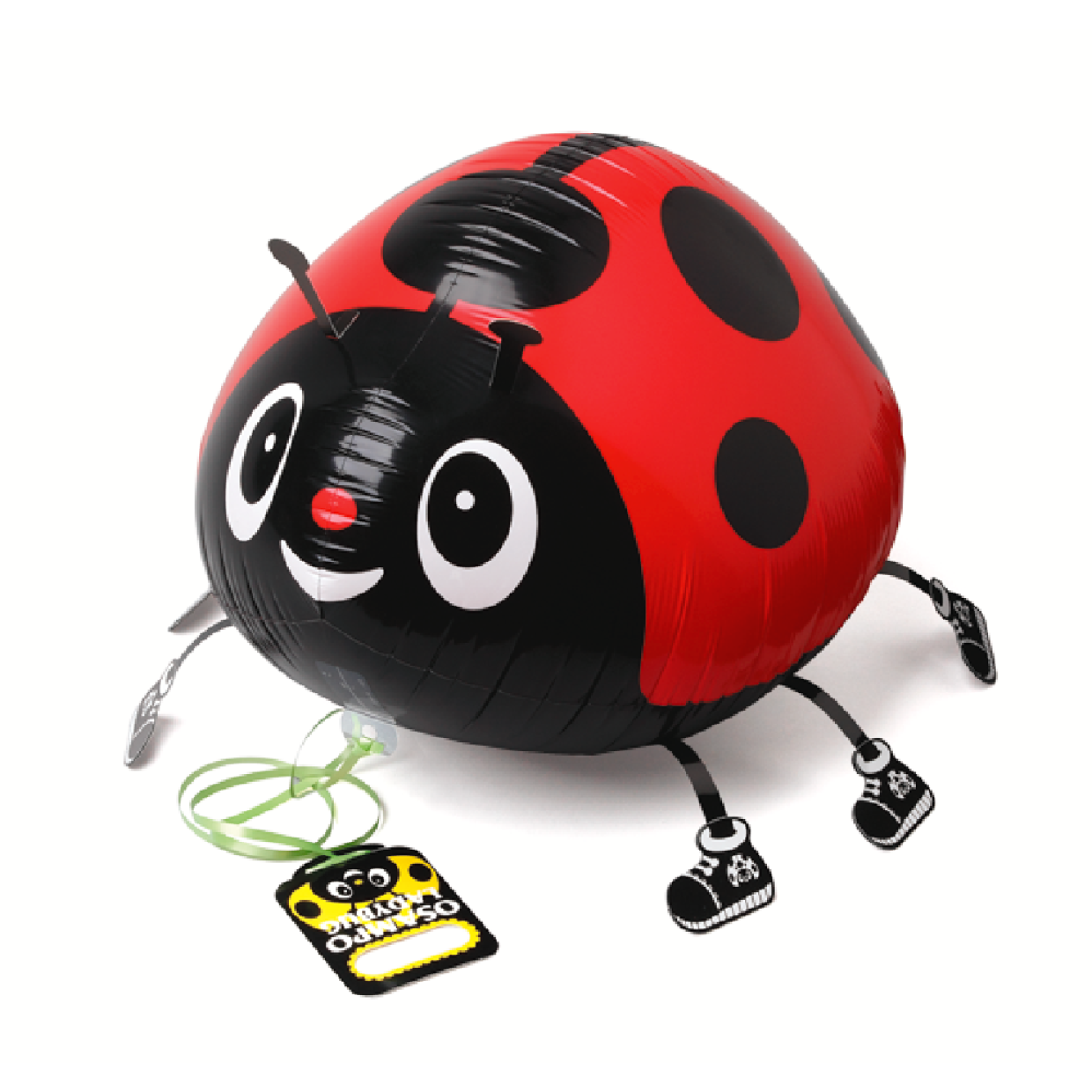 Walking Balloon Lady Bug Red