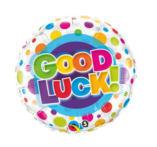 Foil Balloon Good Luck Dots