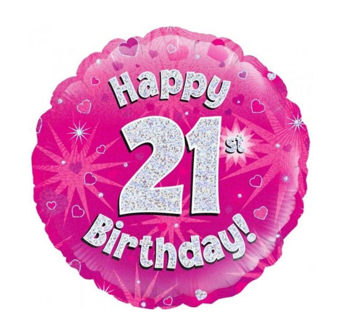 Foil Balloon Hot Pink 21st