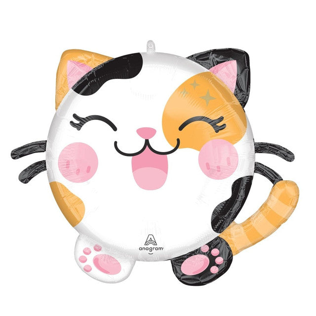 Foil Balloon Roly Polies Kawaii Kitty