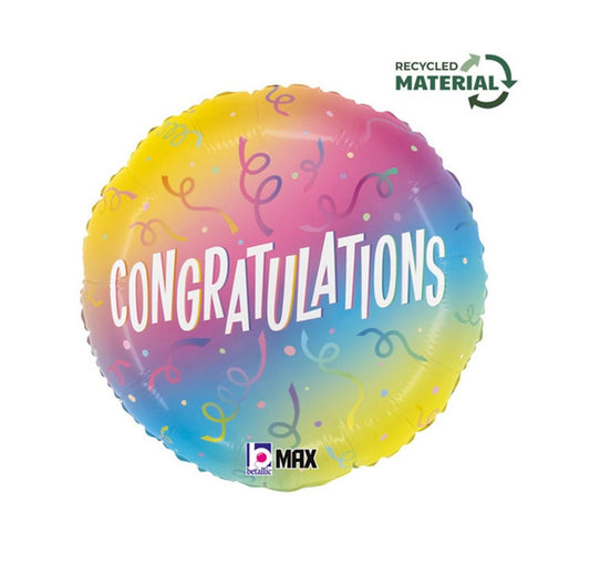 Foil Balloon Ombre Congratulations